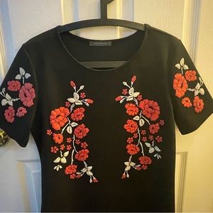 Suzy shier embroidered midi dress